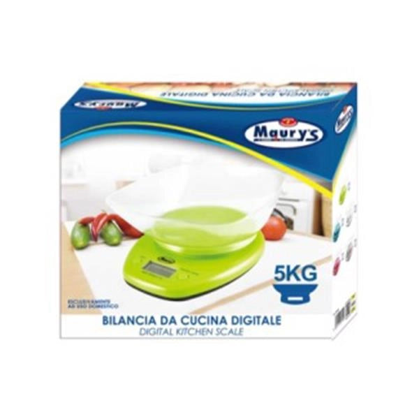 MAURY'S BILANCIA CUCINA ELETTRONICA CON DISPLAY DIGITALE PORTATA 5KG