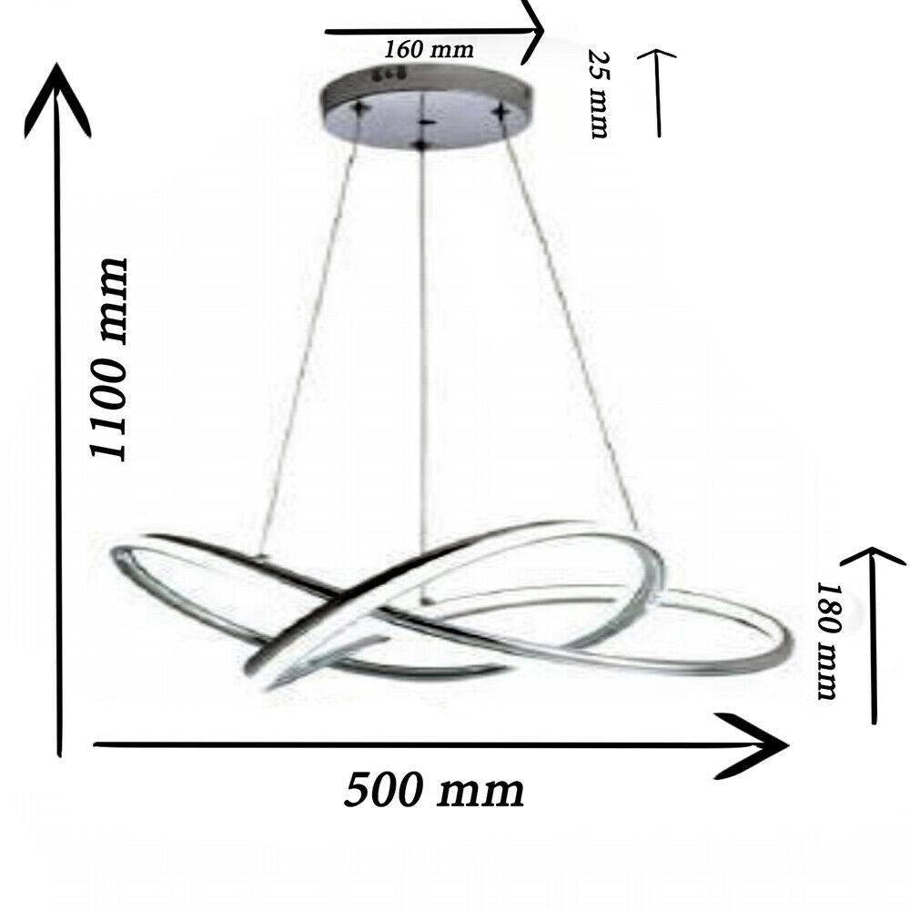 Trade Shop - Lampadario Led Moderno Intrecciato Sospensione 60 W Luce 4000k 6500k 3000k A50 -