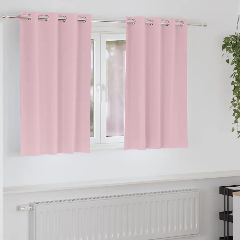 Tende Blackout con Anelli 2 pz Rosa baby 140 x 140 cm 4107408