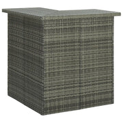 Set Bar da Giardino 8 pz con Cuscini in Polyrattan Grigio 3064927