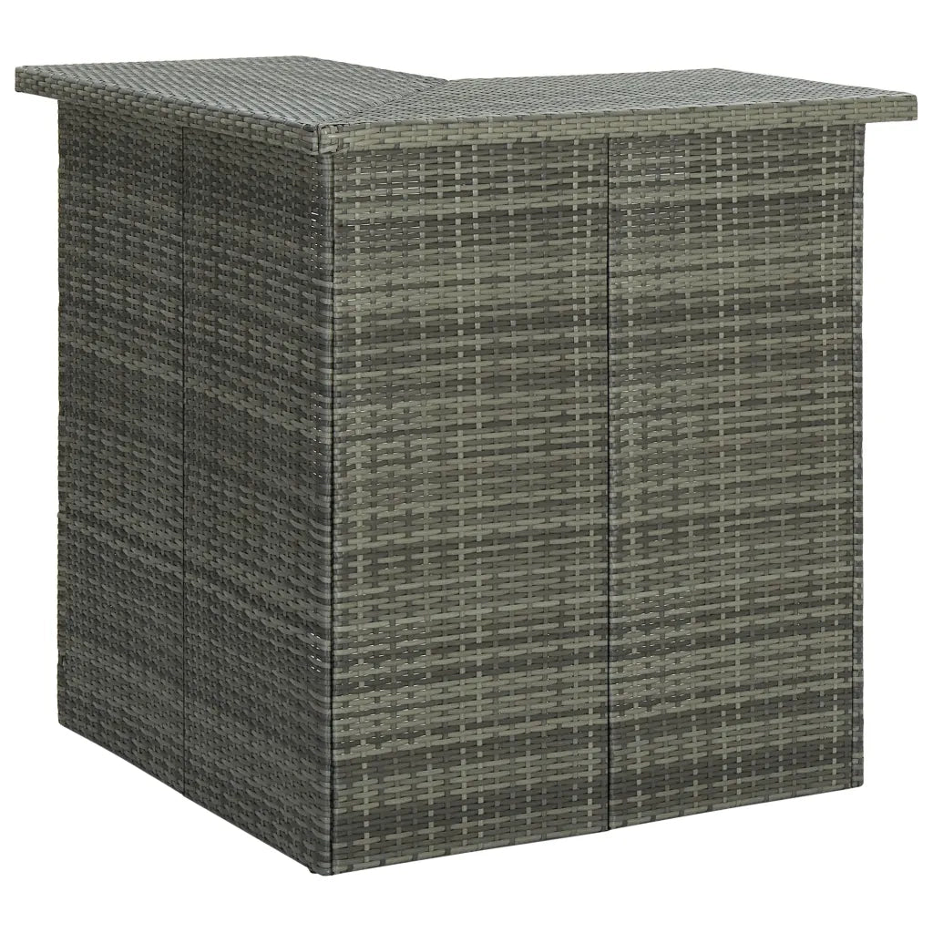 Set Bar da Giardino 8 pz con Cuscini in Polyrattan Grigio 3064927