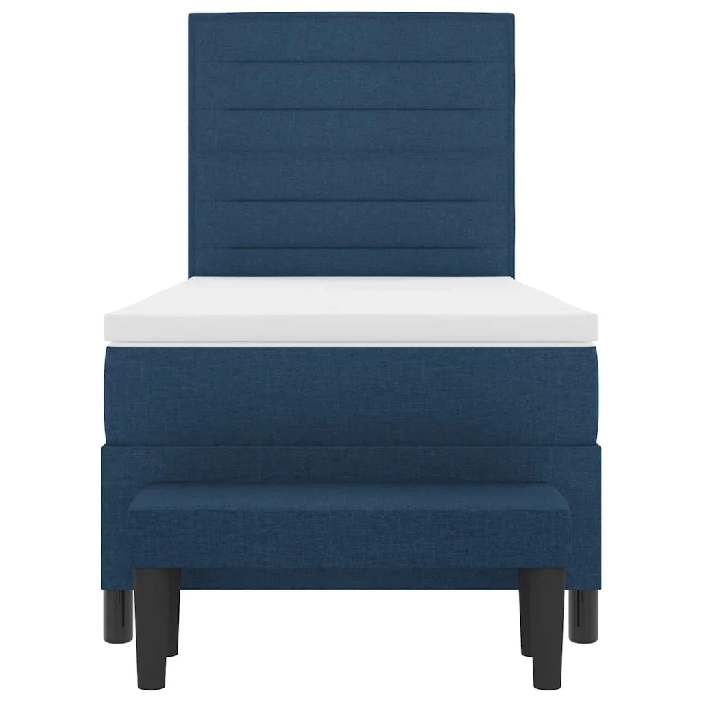 Letto a molle con testiera Blu 90 x 200 cm Tessuto 3343966