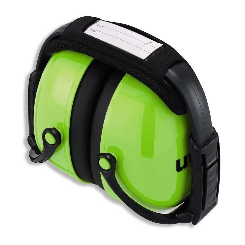 Uvex 2600012 K2 Cuffie Antirumore Pieghevoli SNR 31 dB Memory Foam EN 352-1 colore Lime Neon