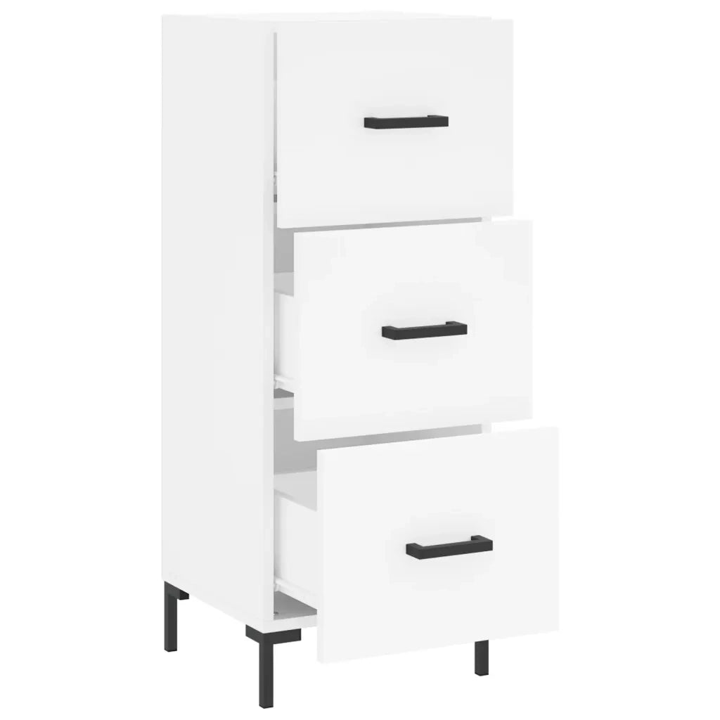 vidaXL Credenza Bianca 34,5x34x90 cm in Legno Multistrato