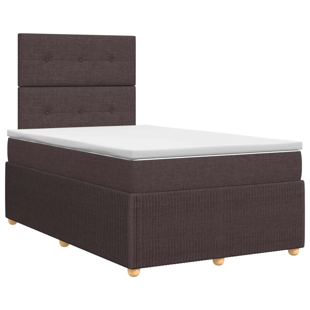 Letto box spring con materasso Marrone Scuro 120 x 200 cm 3454371