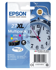 Epson Alarm clock 27XL DURABrite Ultra cartuccia d'inchiostro 1 pz Originale Resa elevata (XL) Ciano, Magenta, Giallo