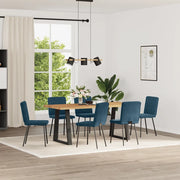 Sedie da Pranzo 6 pz Blu in Velluto 3315566