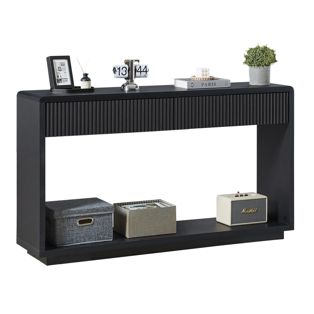 Consolle da Ingresso ¨C Minimal ¨C Nero 2 cassetti ripiano 150 cm