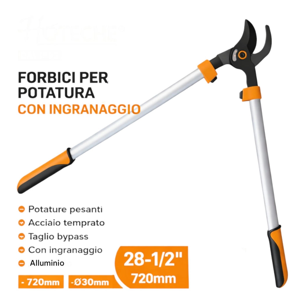 Troncarami da Giardino con Ingranaggi 720 mm Cesoia a Leva 351282