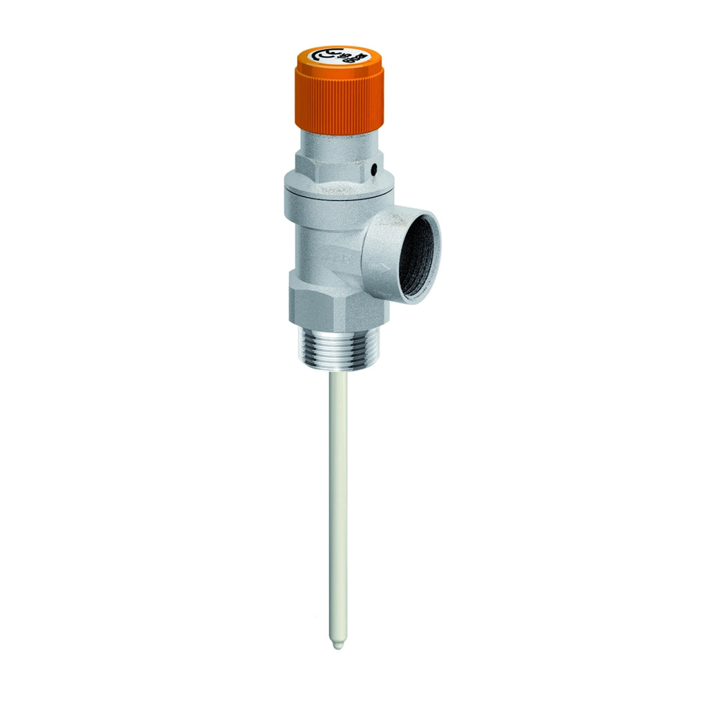 VALVOLA DI SICUREZZA COMBINATA CROMATA PER IMPIANTI SOLARI- 6 bar   - 1/2Mx1/2F- FAR- pezzi 1