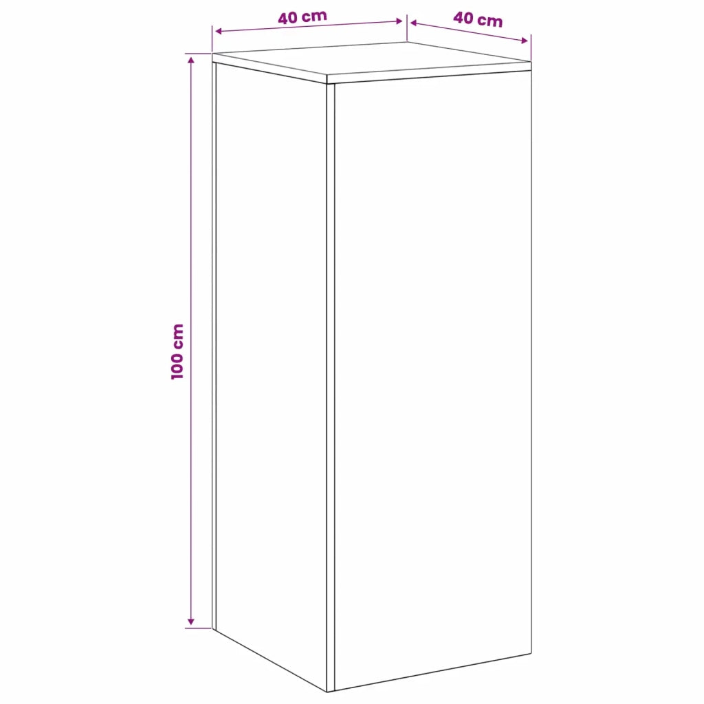 Supporto per piante 2 pcs Argento 40 x 40 x 100 cm Acciaio 8012567