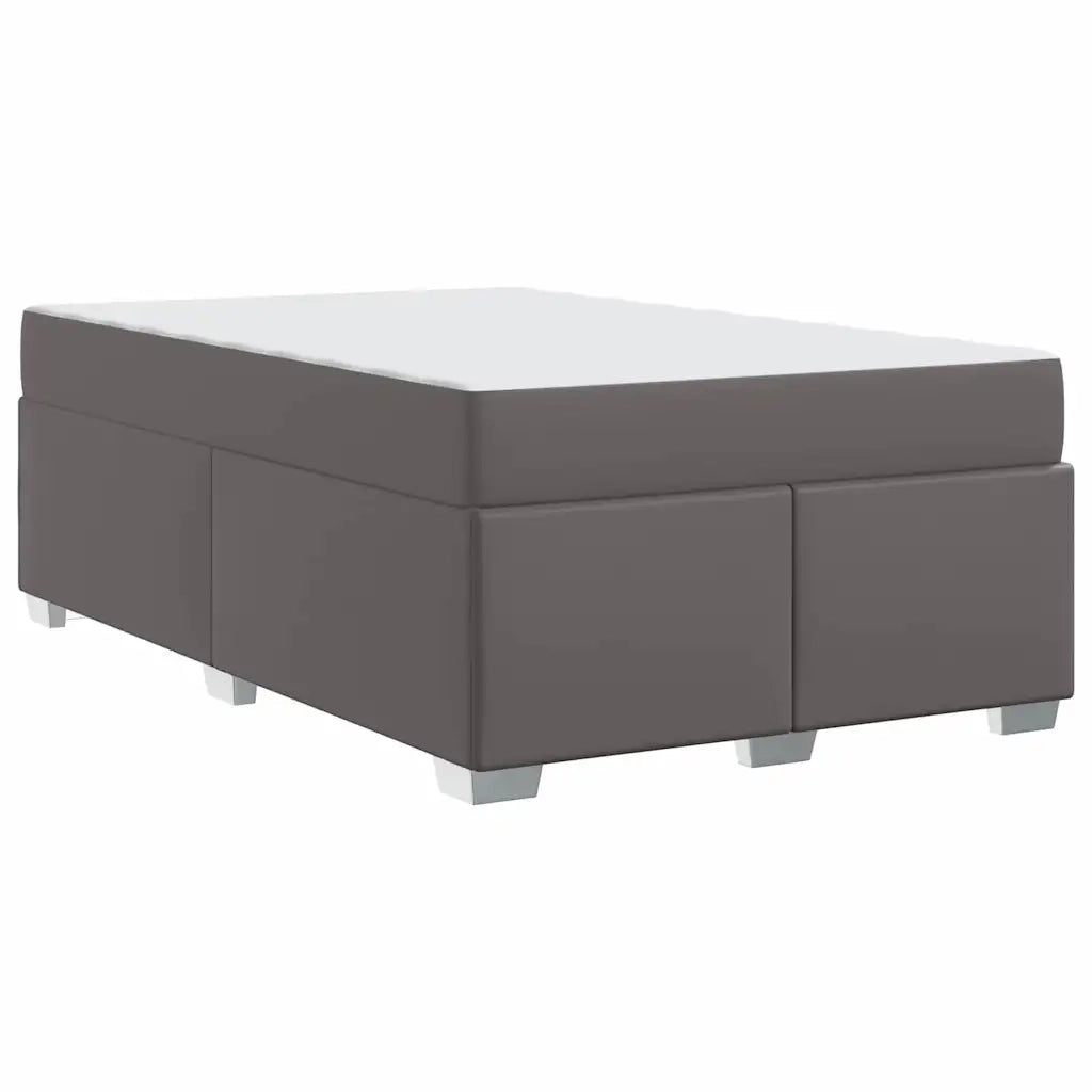 vidaXL Struttura del letto Grigio 120 x 190 cm Pelle sintetica