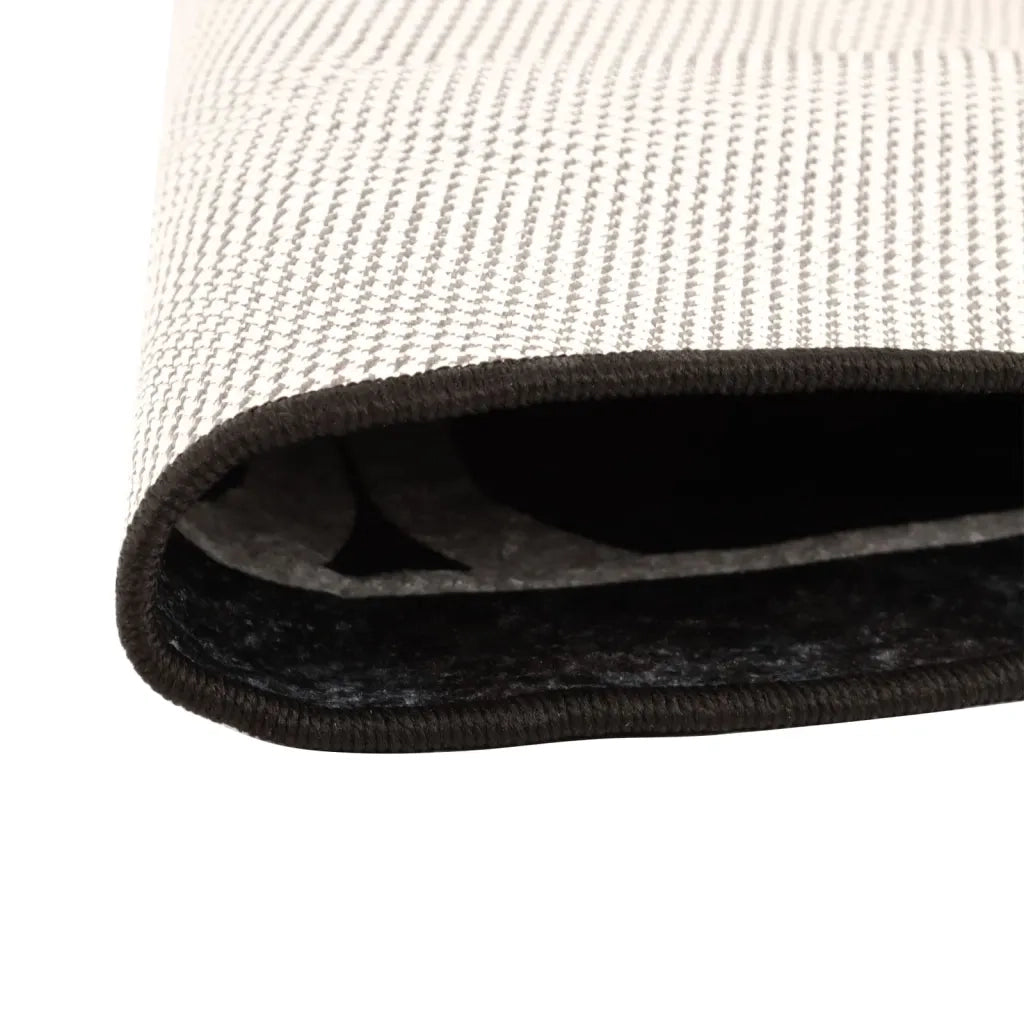 Tappeto Lavabile Nero e Bianco Ø 120 cm 136608