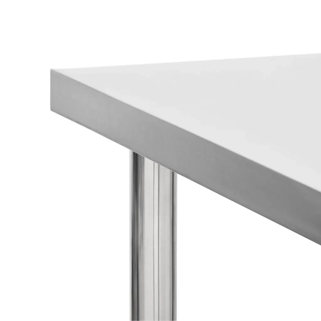 Tavolo da Lavoro Cucina con Ruote 80x60x85 cm in Acciaio Inox CFW3776171