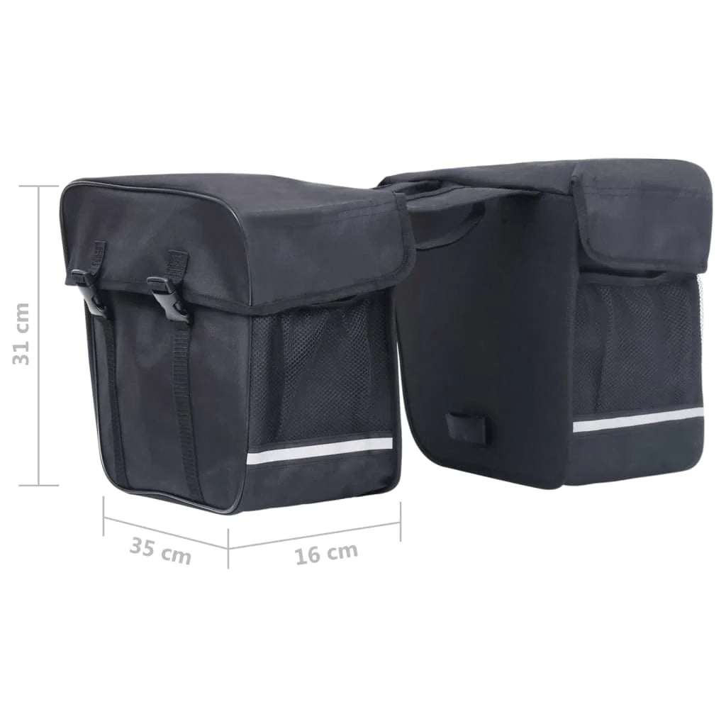 Borsa doppia per bicicletta impermeabile da 35 litri per portapacchi posteriore nera 02_0021167