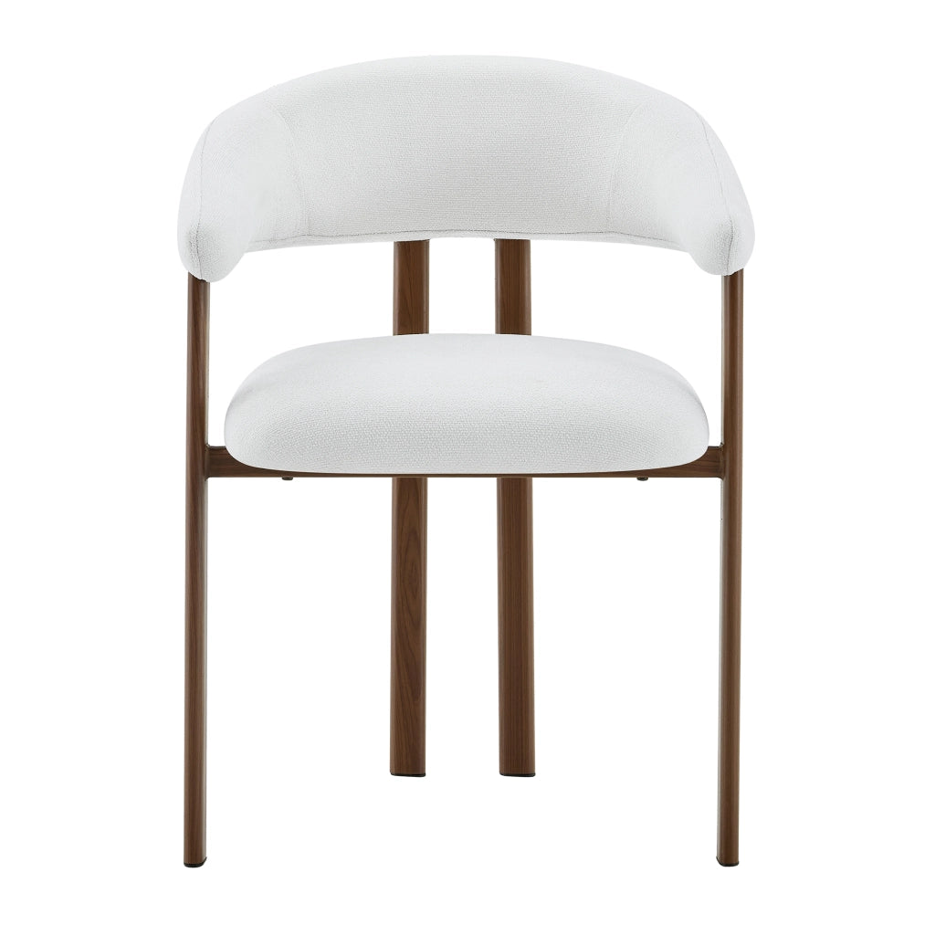 Sedia in Tessuto con Gambe in Metallo ¨C Xylo ¨C Bianco, Set 2 Pezzi