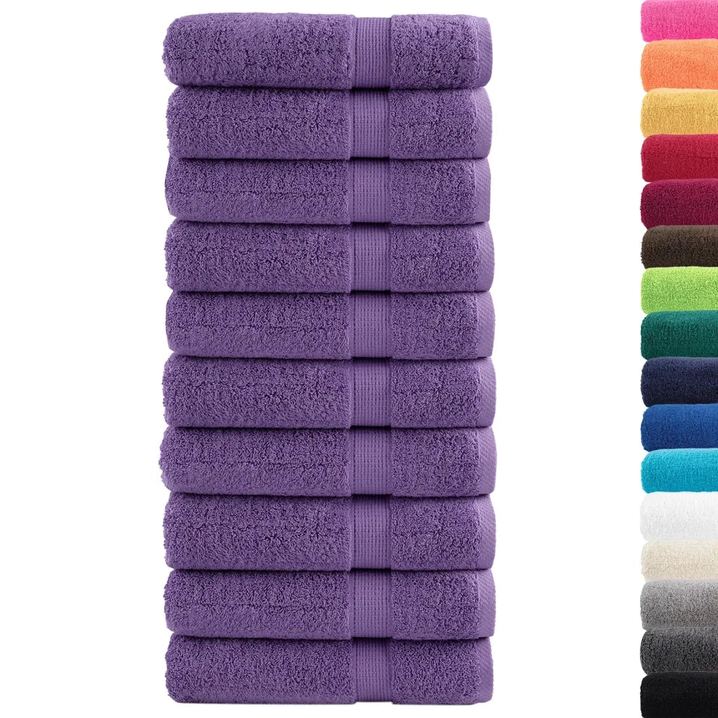 Asciugamani da bagno Premium SOLUND 10 pz Viola 100x150 cm 600 g/m² 137361
