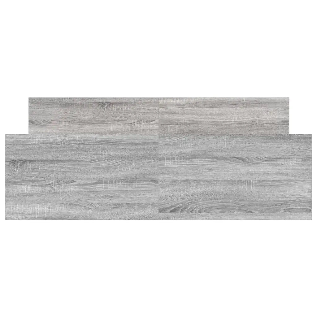 Giroletto con Testiera e Pediera-Struttura Letto Grigio Sonoma 140x200 cm