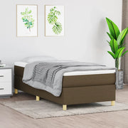 Struttura Letto a Rete a Molle Marrone Scuro 80x200 cm Tessuto 3120916
