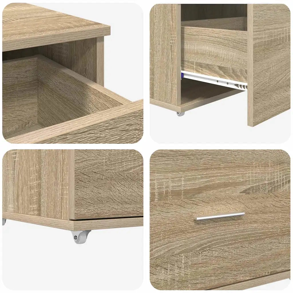 Mobile con Cassetti con ruota Rovere Sonoma 55 x 45 x 31 cm 869308