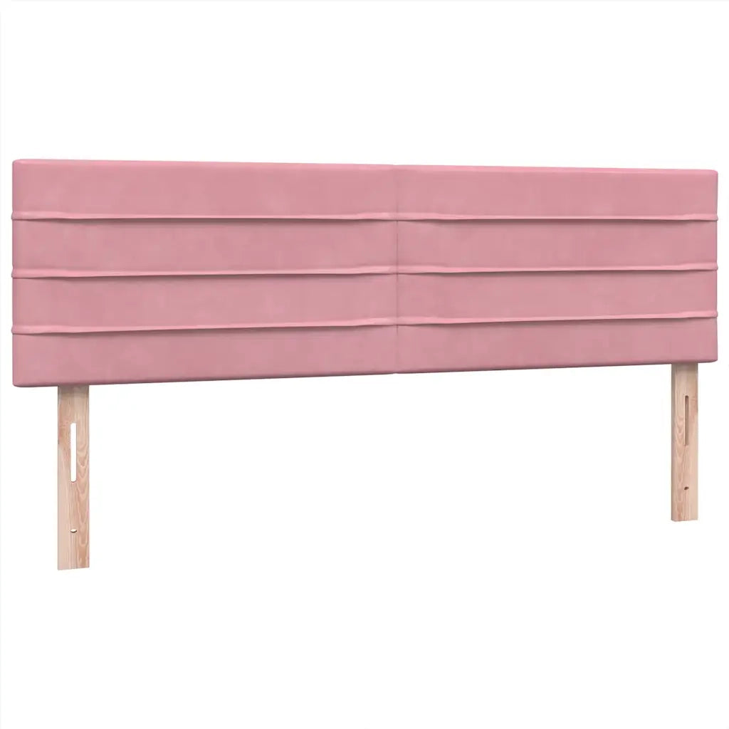 Letto a Molle con Materasso e LED Rosa 140x220 cm in Velluto 3317030