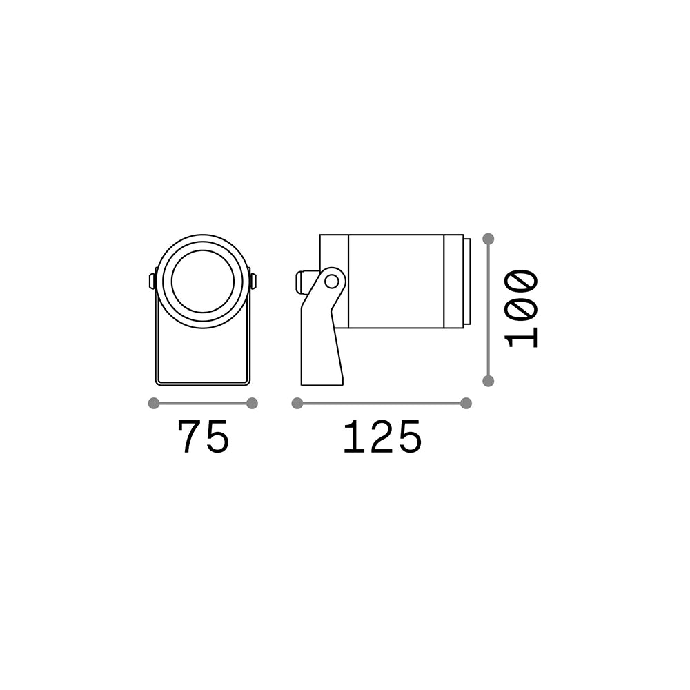Proiettore Da Esterno Moderno Starlight Metallo Cromo Sfumato Led 10W 3000K