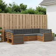 Set di divani da esterno 6 pz Naturale e Antracite 3383770