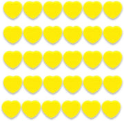 Magnetici per lavagne e bacheche, 30 pezzi forti magneti per frigorifero, minimagnetici piccoli con forte presa per lavagne e bacheche (cuore, giallo)