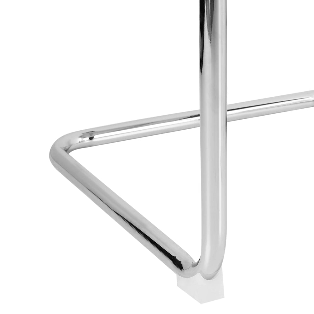 Set di 2 sedie da pranzo con seduta in plastica arancione trasparente a sbalzo stile moderno