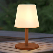 Lampada da Tavolo LED Senza Fili - Bianco Caldo e Freddo - Ricaricabile - Bambù