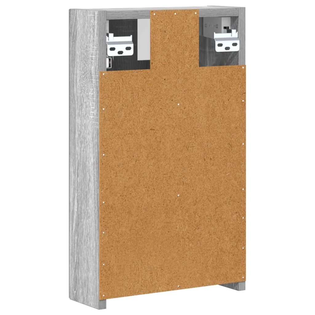 Mobiletto per specchio da bagno Grigio Sonoma 30 x 10,5 x 50 cm 889012