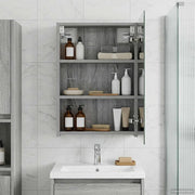 Mobiletto per specchio da bagno con lo scaffale Grigio Sonoma