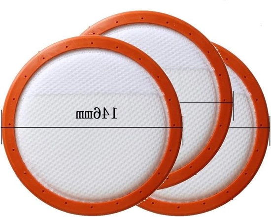 Filtro HV ronde in tessuto HEPA lavabile - 3 pezzi - C3-L148B C3-L143B VC14A1-VC - 146/130mm.