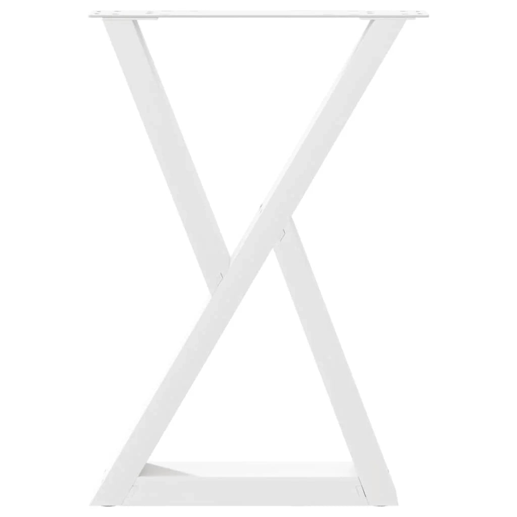 Set di 2 gambe regolabili per tavolo da pranzo moderno geometrico 60 x 72-73 cm in acciaio bianco 02_0057007