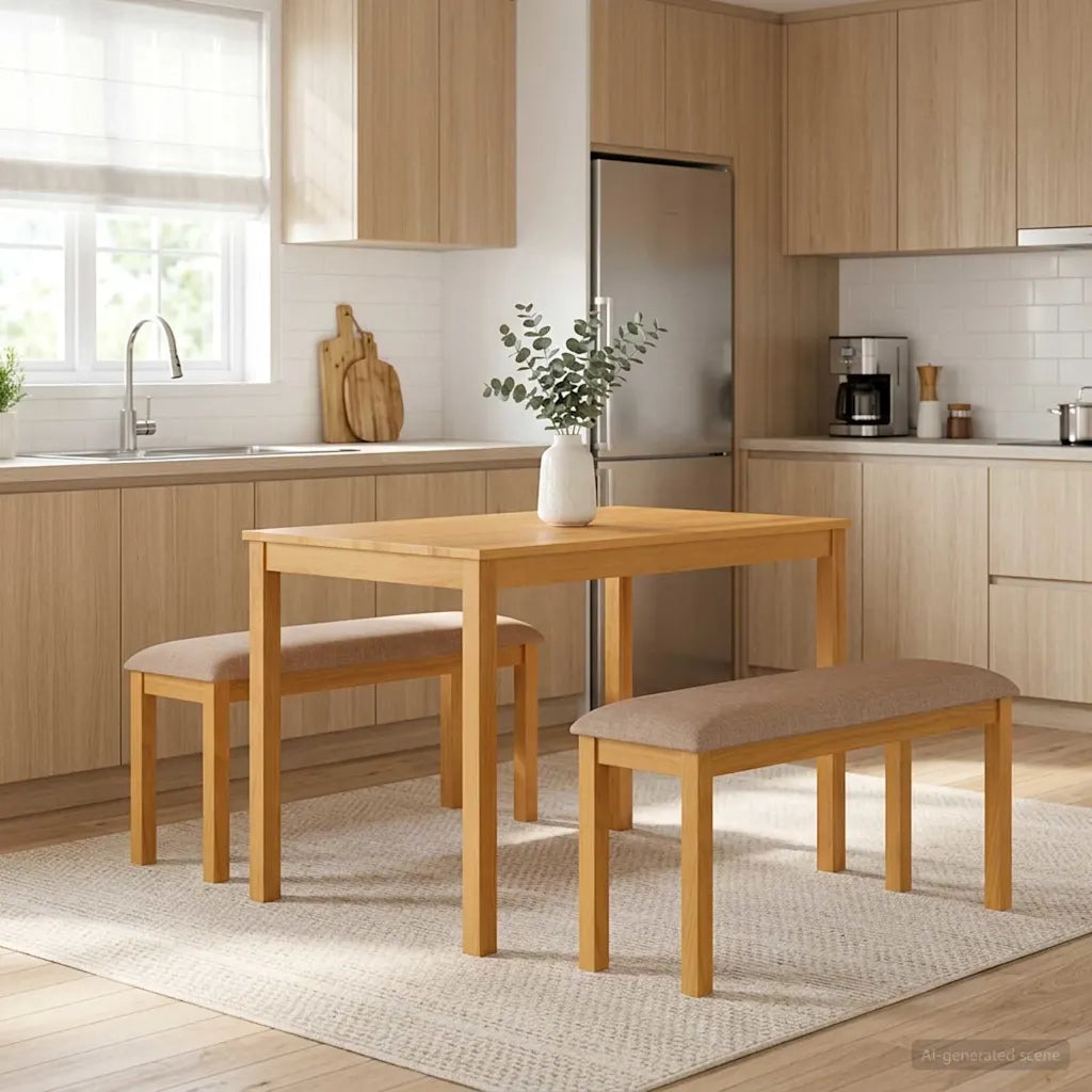 Panchina da pranzo 95 x 32 x 45 cm Legno di Quercia Massello 42039171