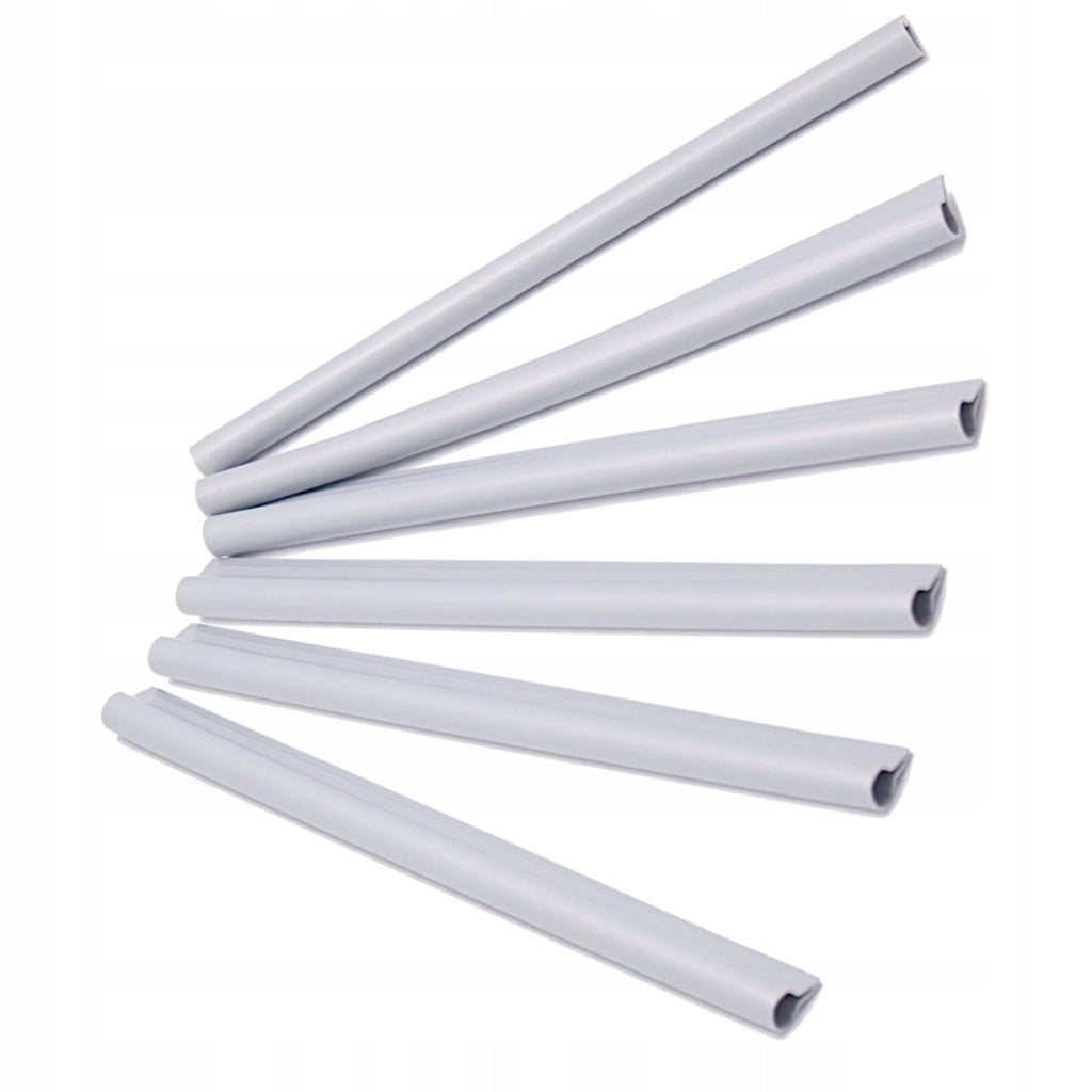 Clip KADAX da 19 cm per nastro per recinzioni, ganci per nastro per recinzioni, colore grigio, 6 pezzi