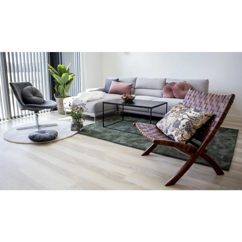 Poltrona Pieghevole Perugia, Marrone, Pelle, 74x66x73 cm