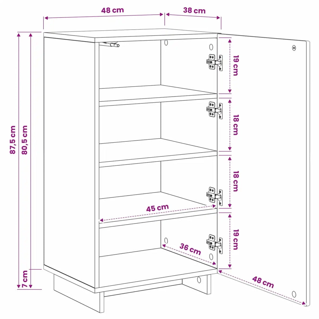 Mobile per scarpe 48 x 38 x 87,5 cm Legno ingegnerizzato 8011673