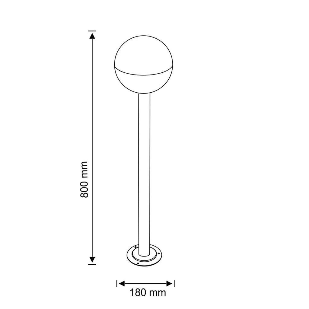 Lampada da esterno a paletto 80cm E27 Polux Ulsa IP44