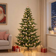 Albero di Natale artificiale con palline 210 cm 300 LED 3466661