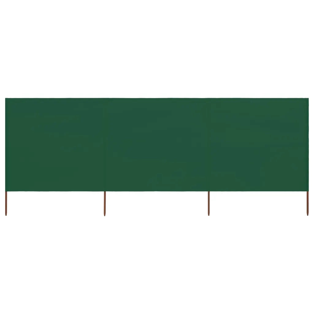 Paravento a 3 Pannelli in Tessuto 400x120cm Verde CFW6740623