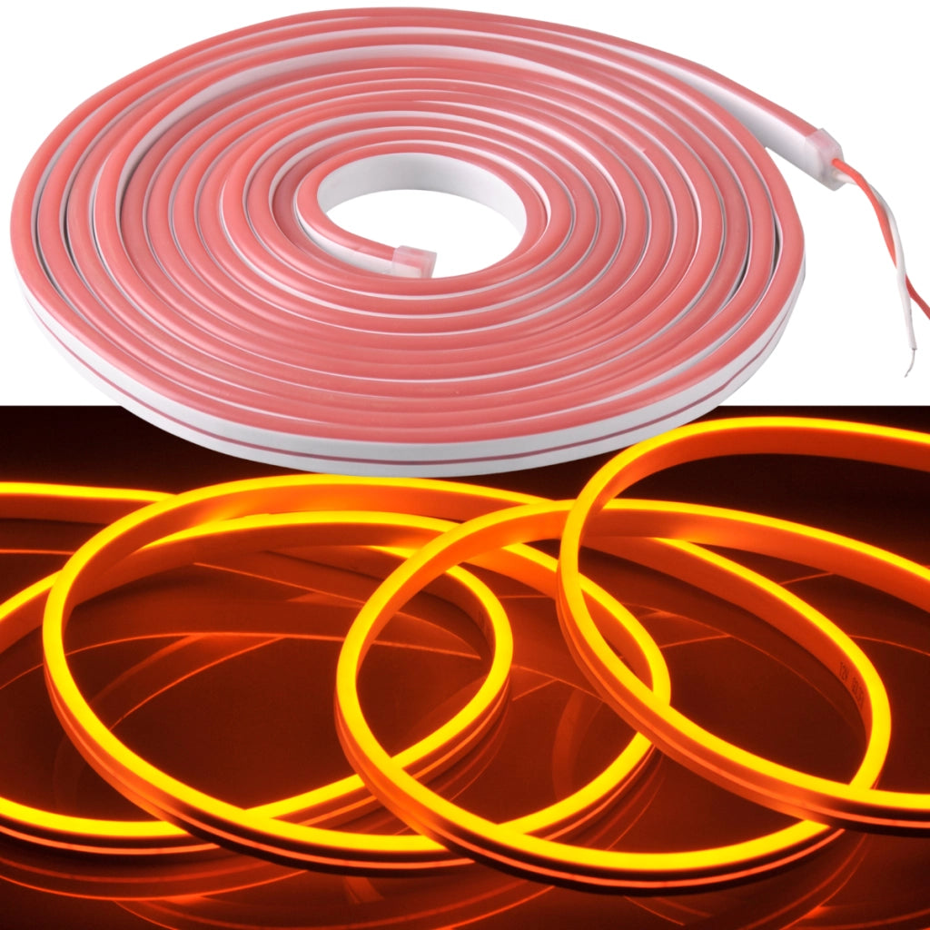 Striscia LED Neon 24V 5m Arancione IP65 Polux da esterno