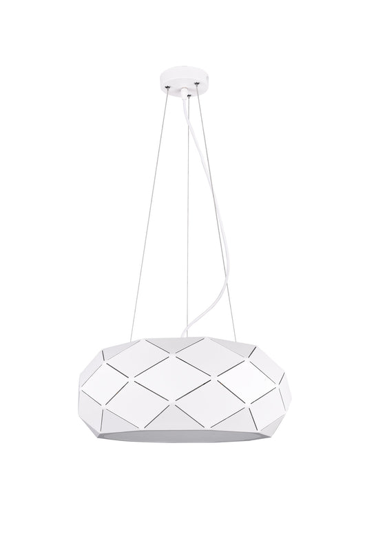 Lampada a Sospensione da Interno  E27 in Metallo Bianco Opaco