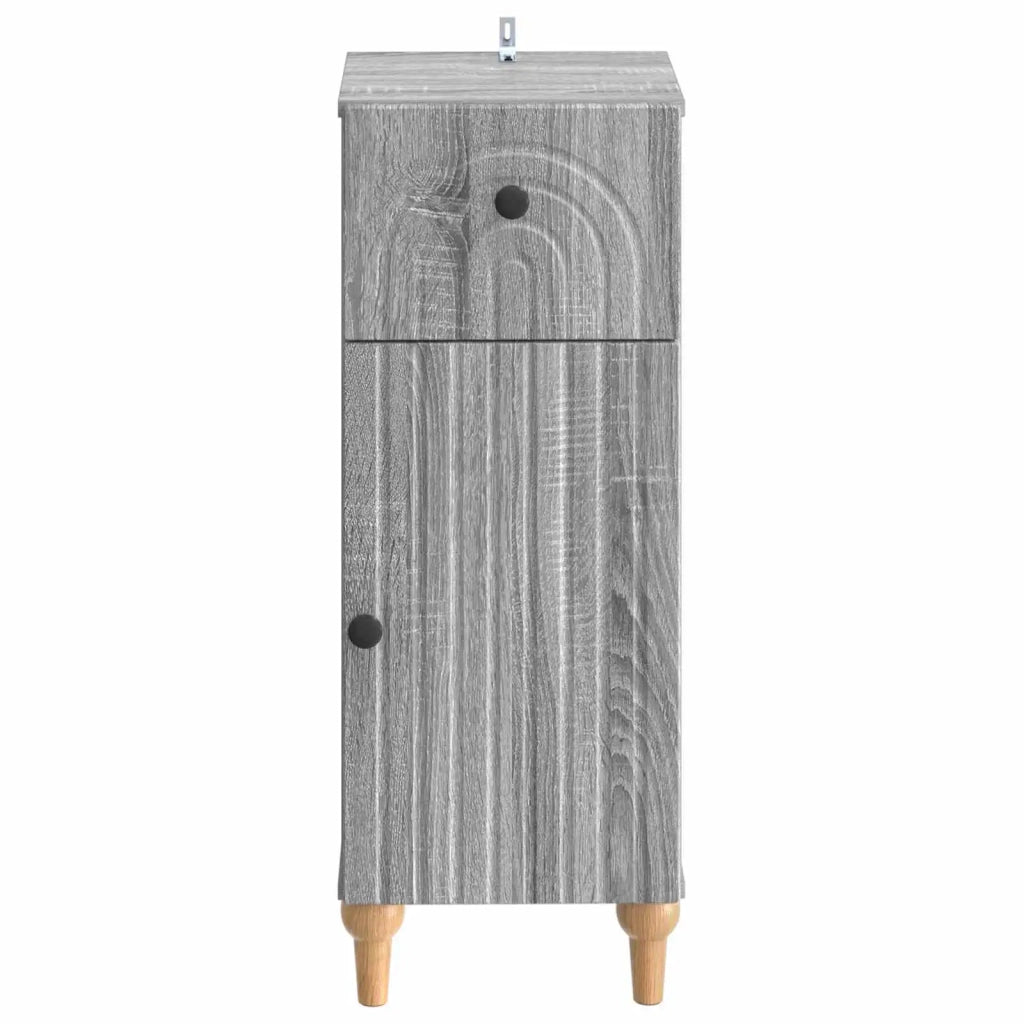 Mobiletto da Bagno ALKMAAR Sonoma grigio 30 x 31 x 80 cm 896171