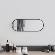 Specchio da Parete Nero 40x15 cm Ovale 348202