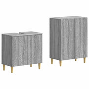 Set di Armadi da Bagno da 2 Pezzi DELFT Sonoma grigio 3417627