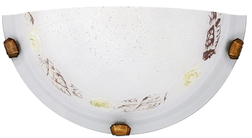 Plafoniera Candellux Róża 30 cm vetro E27 ottone bianco