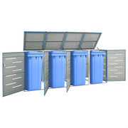 Copribidone per Spazzatura Singolo 69x77,5x112,5cm Acciaio Inox 149569