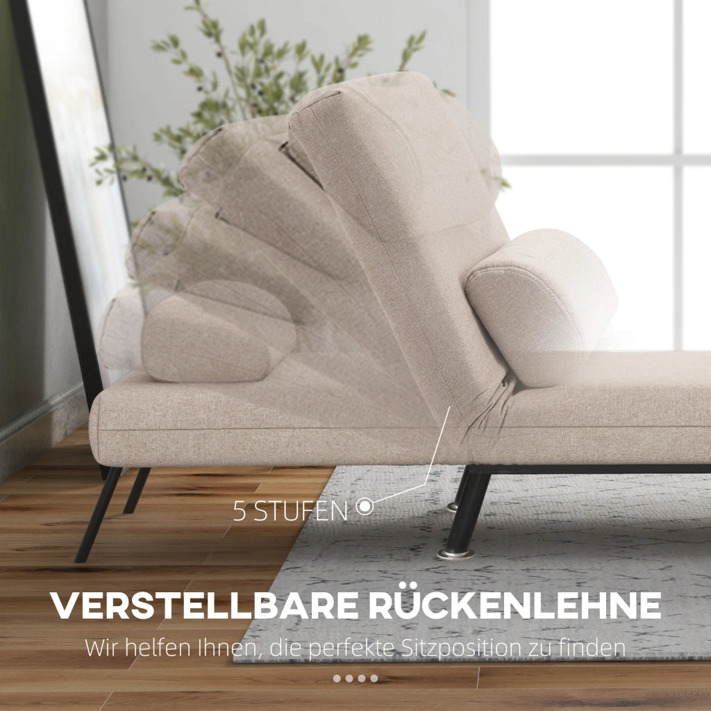POLTRONA LETTO 75x70x75 cm Beige in acciaio