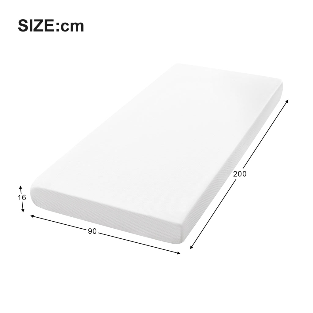 Materasso in schiuma bianco 90x200 cm